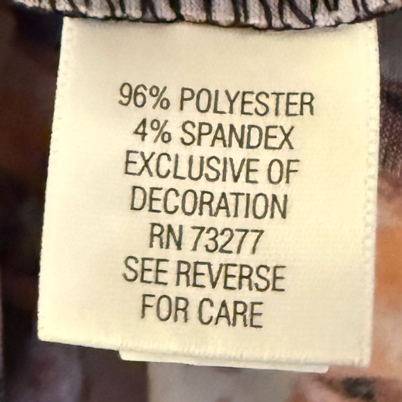 Simply Vera Vera Wang Orange, Purple and Black Patterned Blouse - Picture 5 of 5